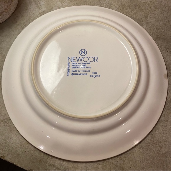 2 Vintage Newcor Blue Ribbon 6026 dinner plates - Picture 8 of 12